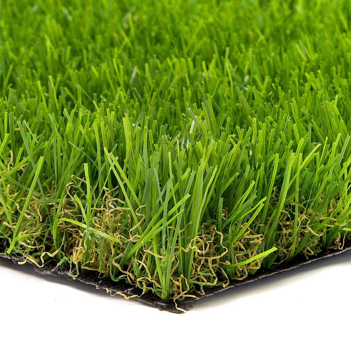 Prato finto erba sintetica tappeto erboso drenante esterno effetto secco 4  cm 35MM 10x10 Campione