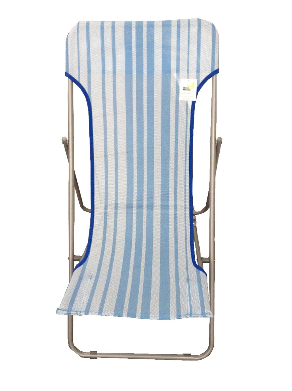 Garden Friend Chaise longue de plage en acier 45x72x70h cm couleur Riga