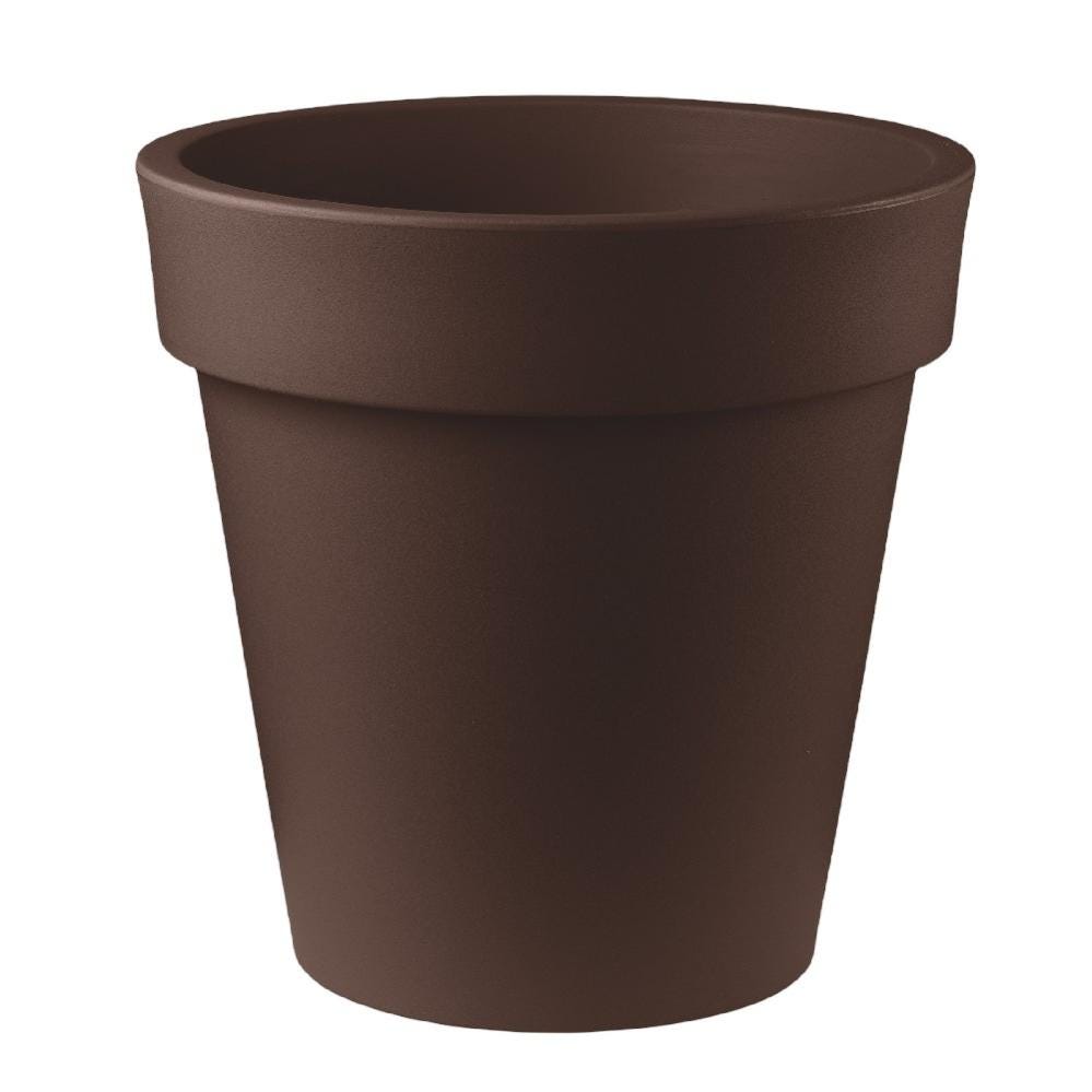 Vaso Rettangolare TYLE AMDGarden In Resina Antracite 80 Cm - Fioriera Moderna Per Interno/Esterno - Made In Italy