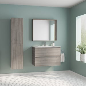 Mueble de baño modelo sansa 80cm con 2 cajones lavabo ceramico