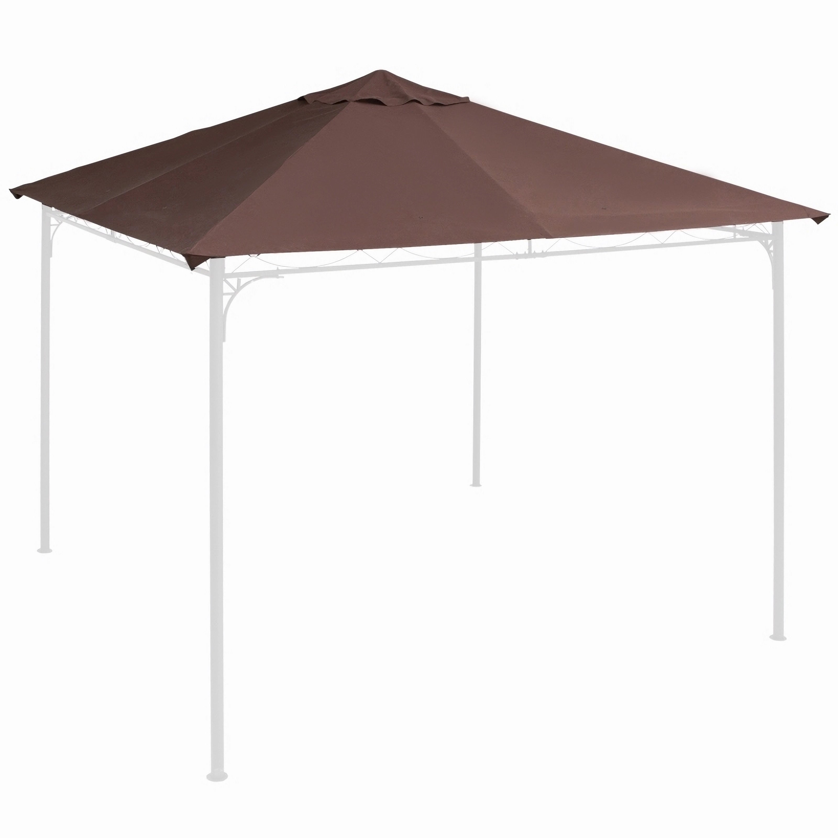 Gazebo da Giardino ca. 3x3 m con Telo Impermeabile da ca. 180g/m² crema