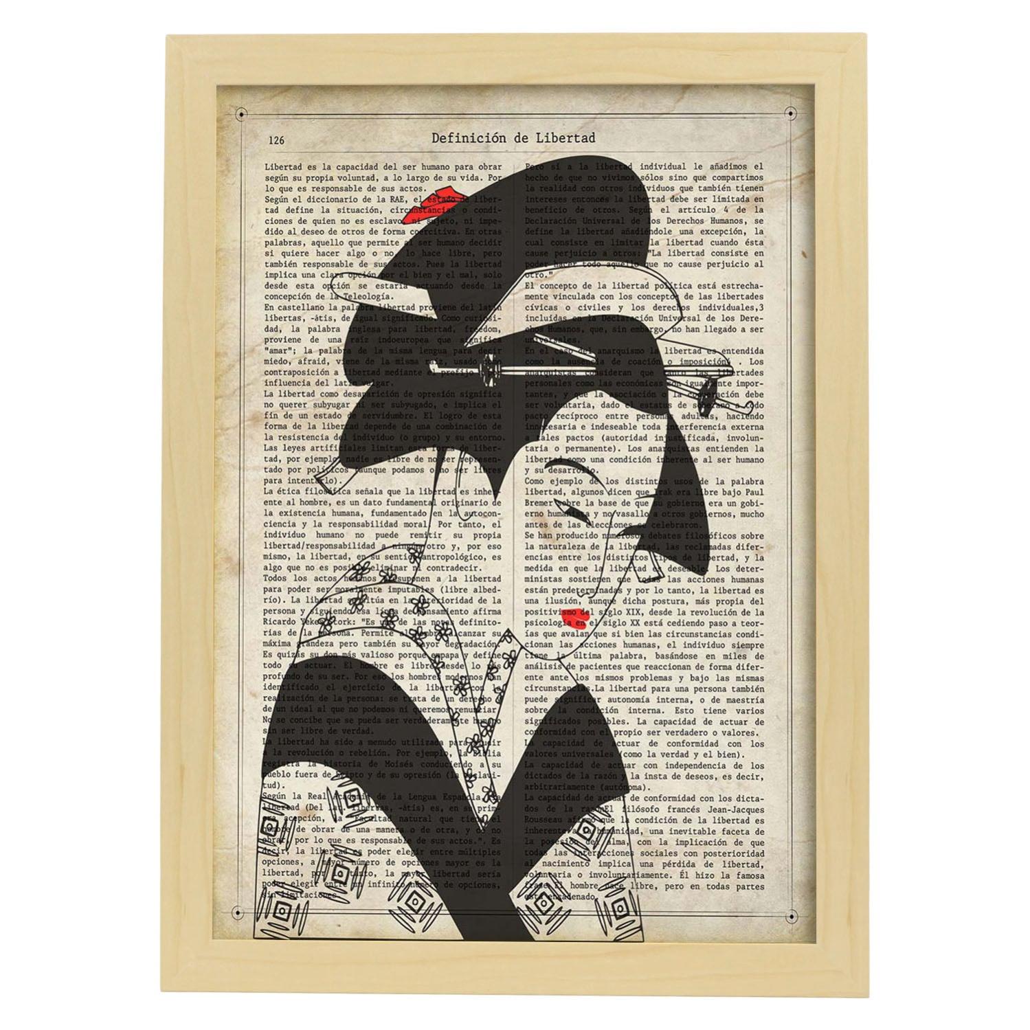 VZRSQZK Poster decorativo da parete su tela, motivo: guerriera geisha giapponese, stampa artistica moderna, per camera da letto, 30 x 45 cm