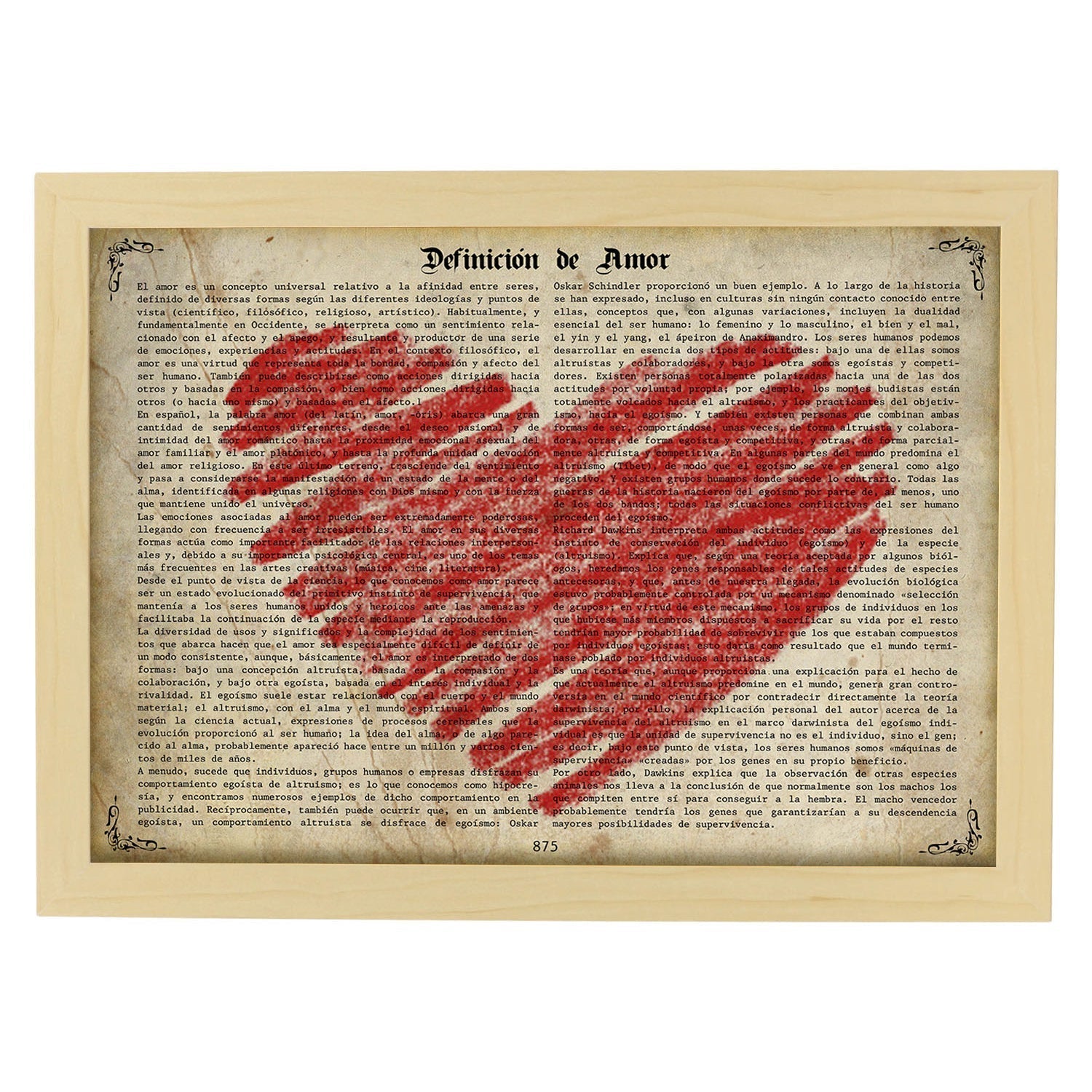 Affiche De L'arbre Du Cœur. Feuilles D'amour Romantiques Avec Des  Définitions. Illustrations Pour Votre Partenaire, Votre Famille, Votre  Femme