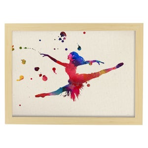 Tableau Danseuse : Ballerine multicolore 4, H 90 cm