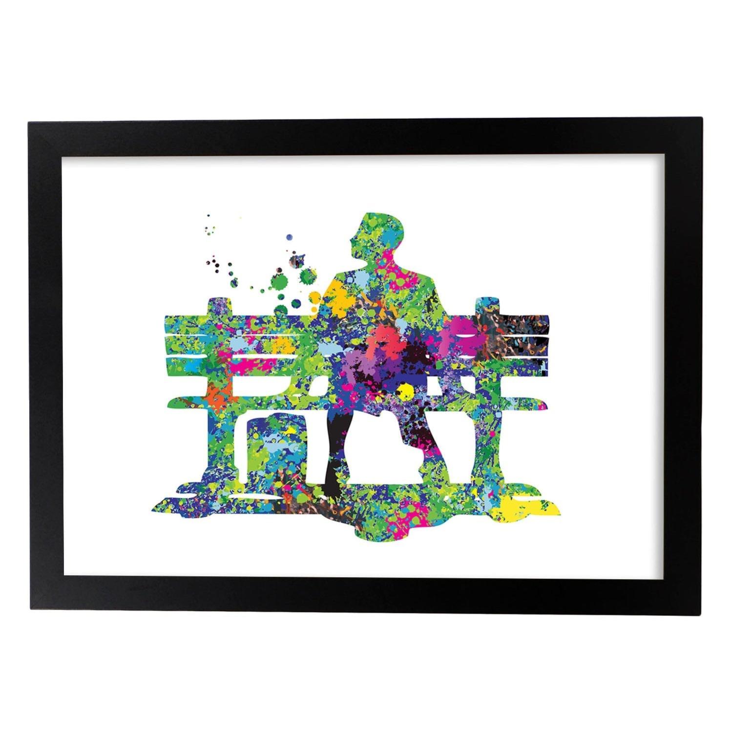 Nacnic Poster Alfred Hitchcock In Stile Acquerello - Formato A4, Carta 250g