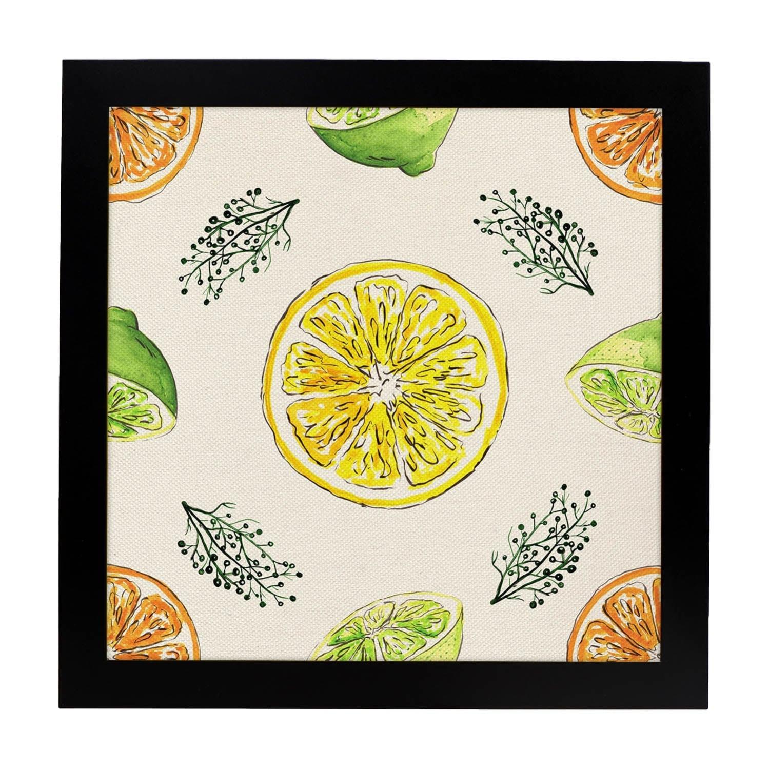 Post Di Limone Quadrato. Frutta E Verdura In Forma Quadrata, Illustrata ...