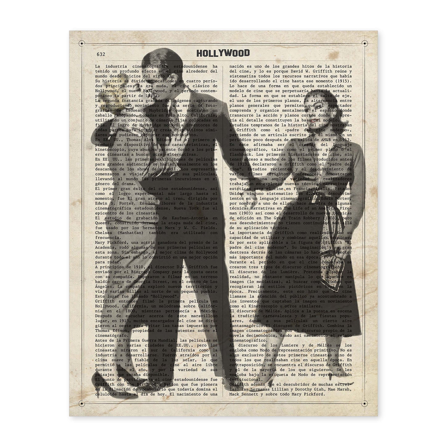 Vintage Lamina Vartigo (trio) Movie Sur Hollywood Black Définition A4