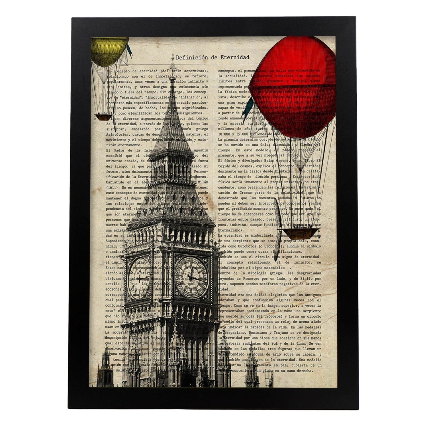 Poster Di Londra. Grande Ben. Monumenti Del Mondo. Design Di Viaggi E