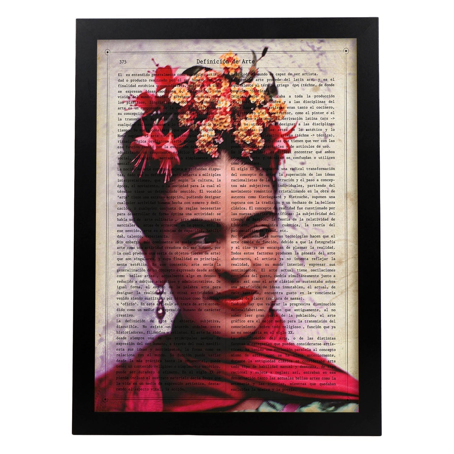 Poster Di Frida Kahlo Piatti Di Personaggi Importanti Poster Di Musicos,  Attori, Inventori, Esploratori, Clara Wood Frame A4 Cornice In Legno Chiaro