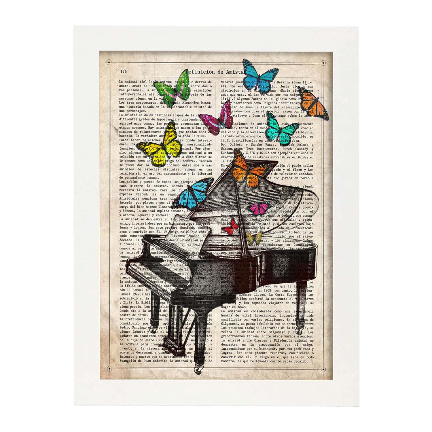 Stampa Su Tela Vintage Con Pianoforte E Spartiti – Quadro Moderno Per Soggiorno Con Cornice Inclusa, Decorazione Musicale Da Parete