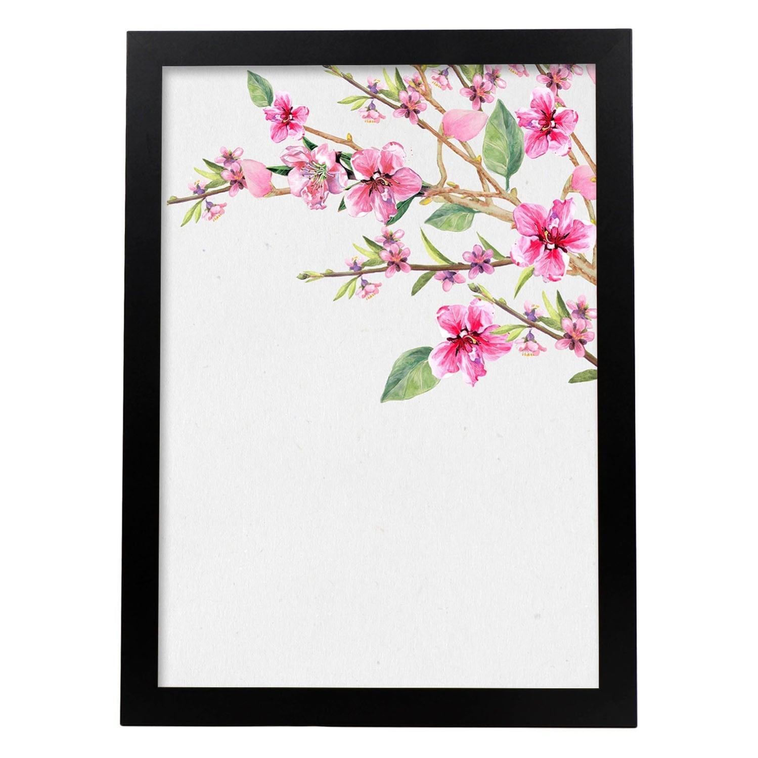 Poster Dei Rami In Stile Petrolio. Lamina Rami 2, Con Disegni Dipinti ...