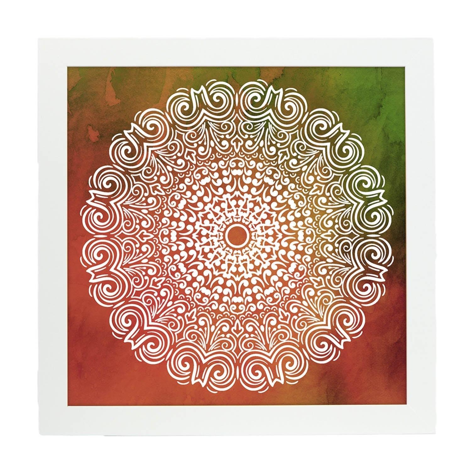Carré De Soie Pure Motif Mandala/Paisley - Multicolore, Ethnique, Neuf Sans étiquette, Femme