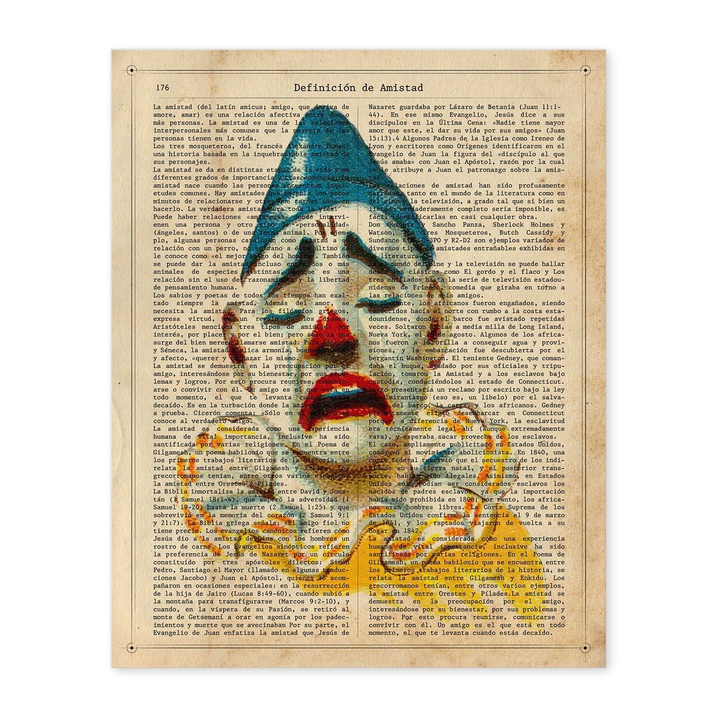 Clowns Affiche. La Lame Paul Clown Avec Des Images De Clowns Et De ...