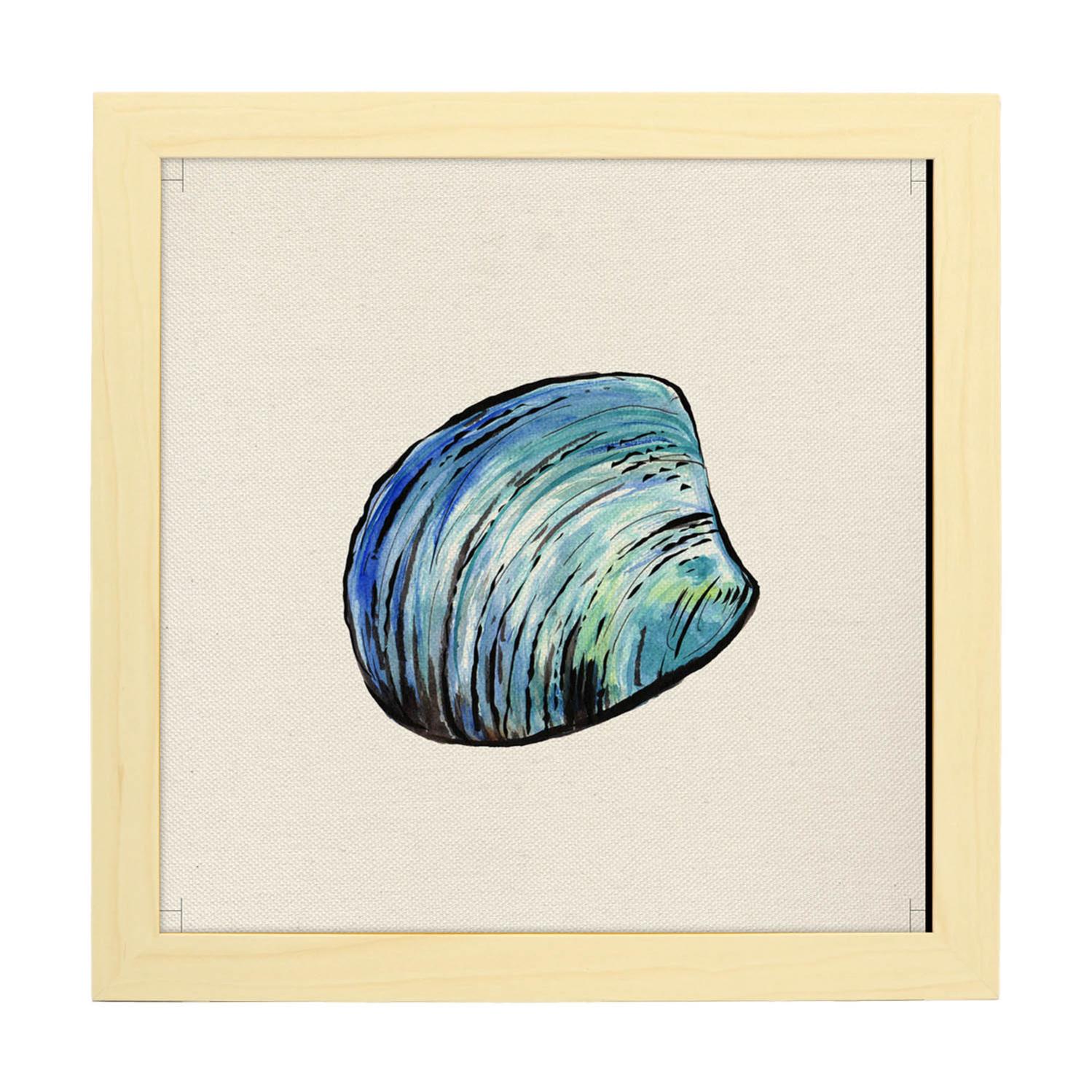 Quadrato Con Disegni Del Mare. Conchita Shell Sheet, Illustrato Con ...