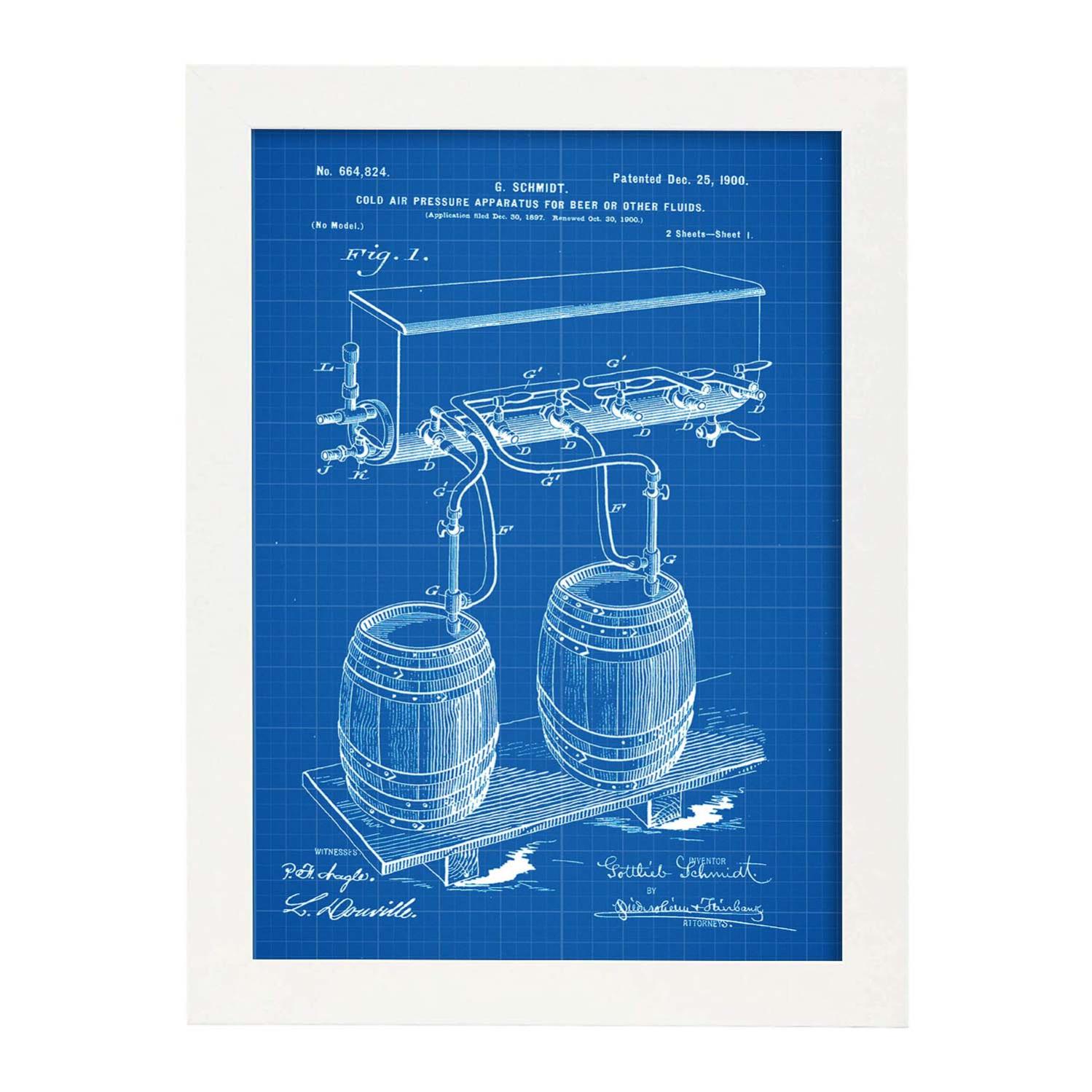 Calice Tazza Calice Birra Vintage Pabst Nastro Blu Vetro - Foto 2