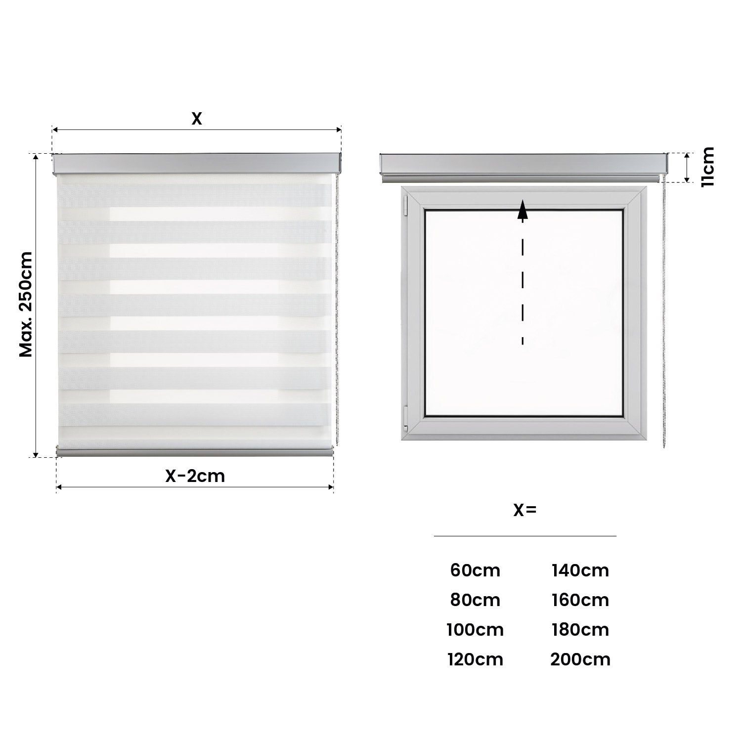 Store Jour Nuit Stores Enrouleurs avec Finitions en Aluminium de