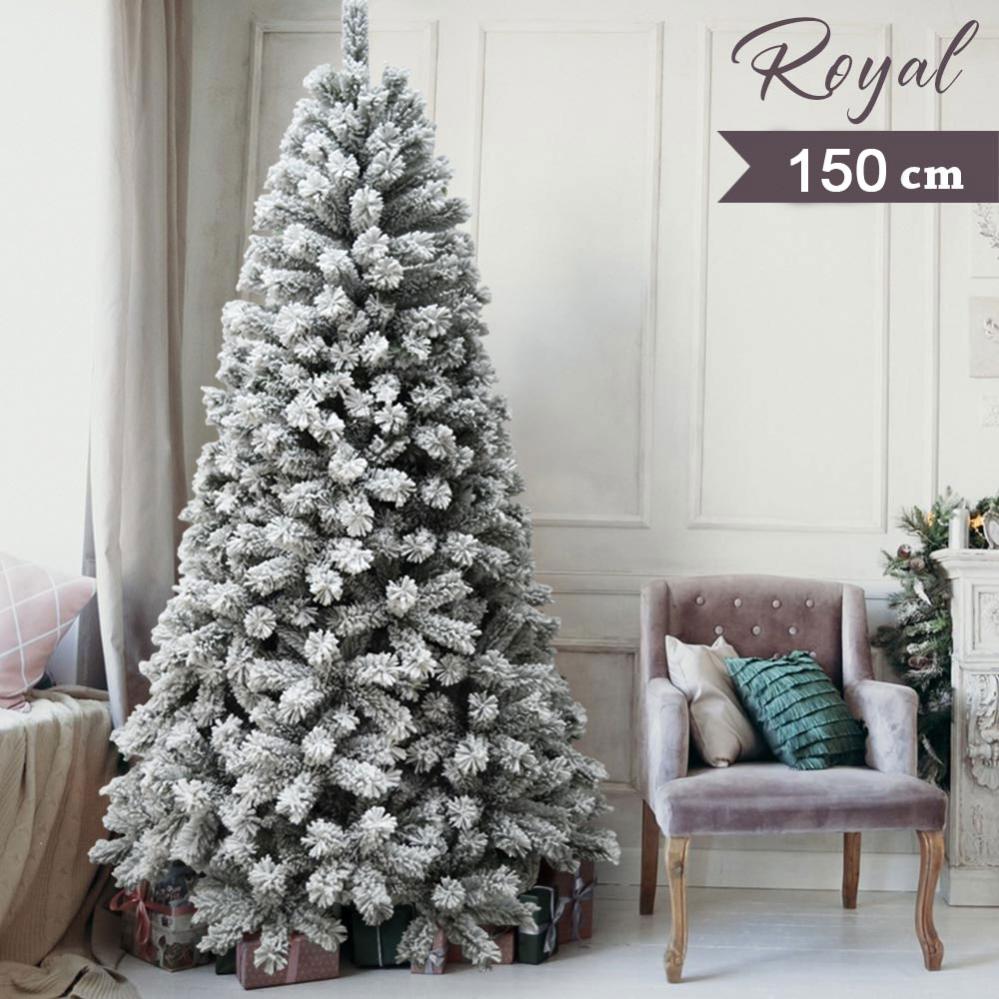 Albero Di Natale Innevato Royal 150cm 515 Rami Super Folto Effetto Neve ...