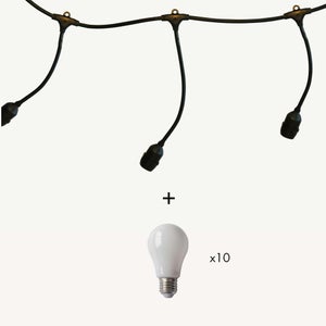 Guirlande LED 10 ampoules métal 165cm - Centrakor