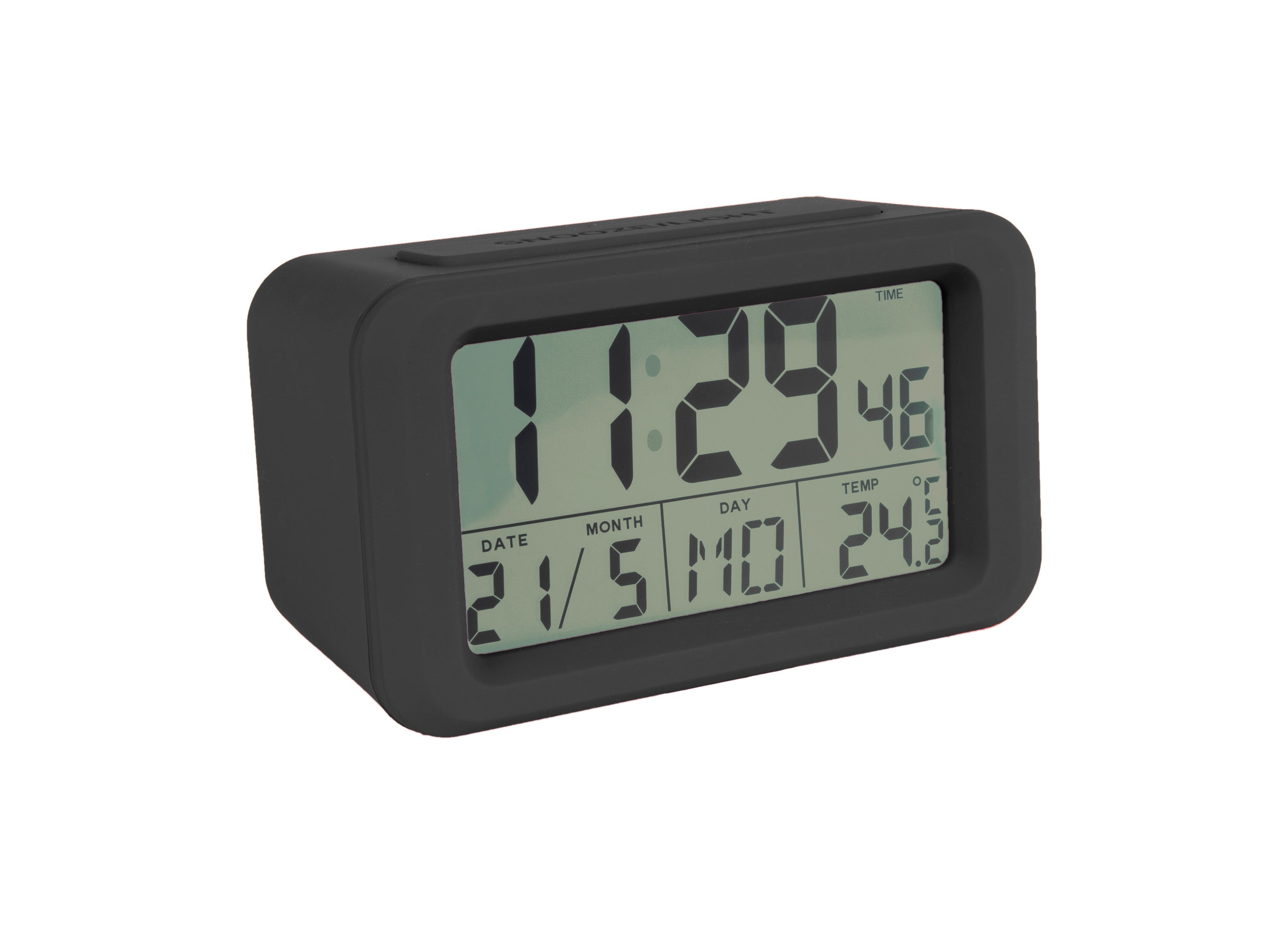 Fisura – Reloj despertador digital blanco LED. Reloj indicador de