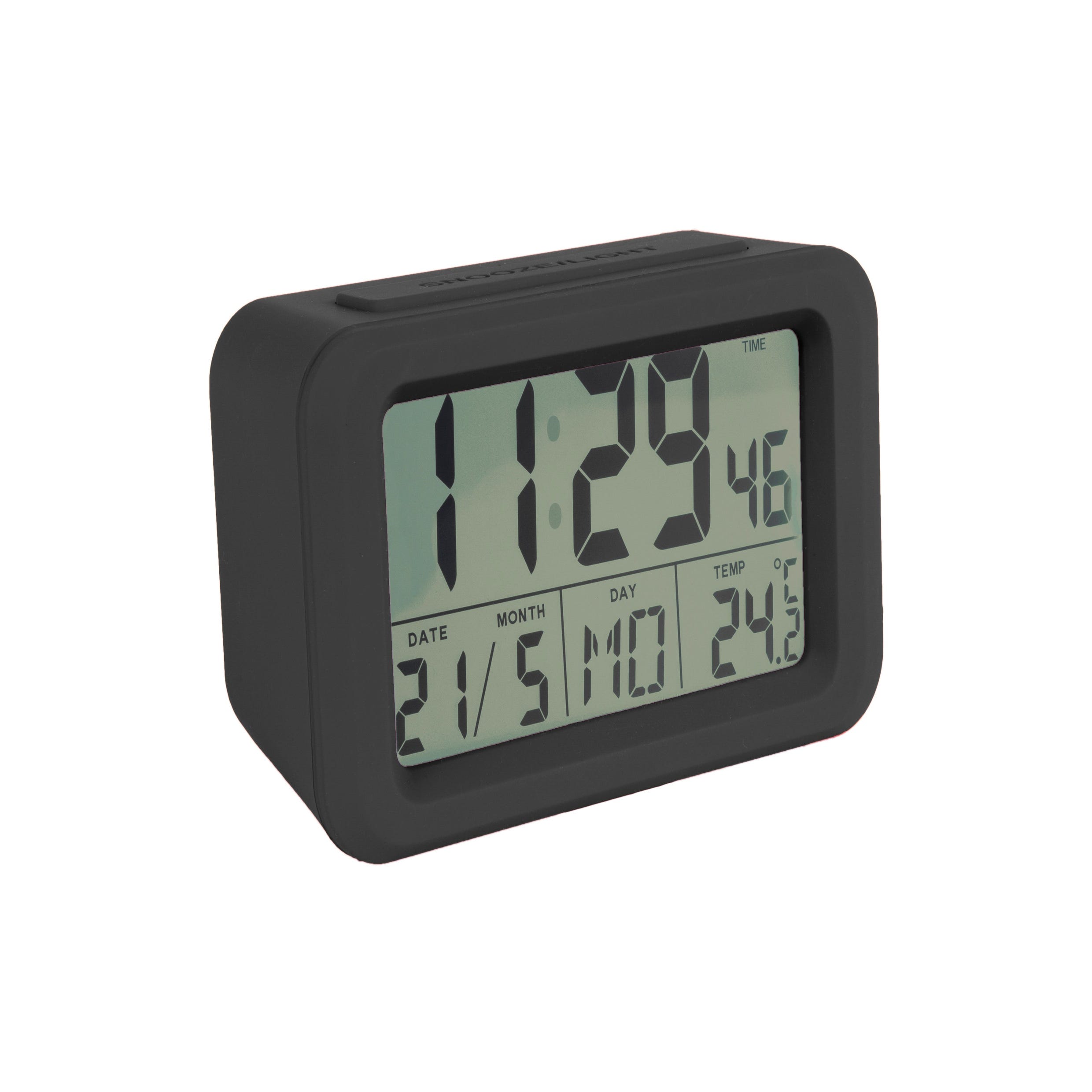 Fisura – Reloj despertador digital negro LED. Reloj indicador de