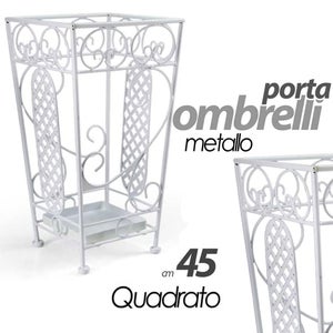 Porta ombrelli nero con vaschetta scola pioggia moderno per entrata casa  negozio ufficio ingresso in metallo h49 bellissimo