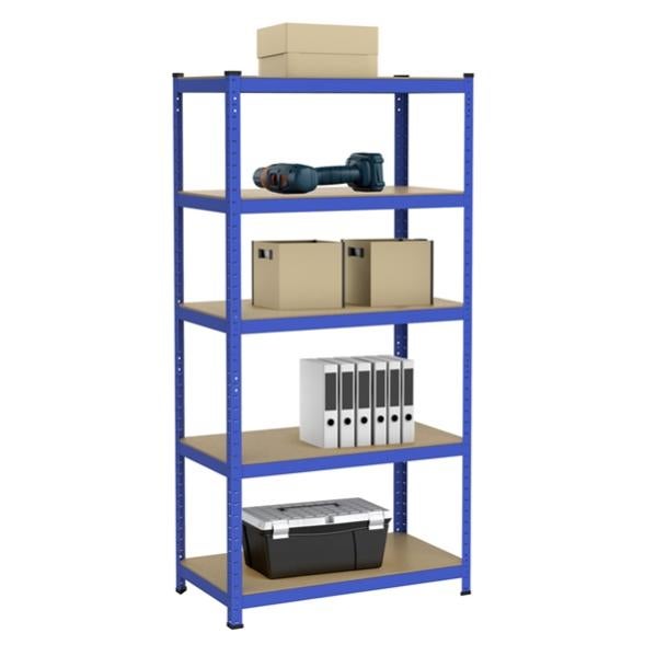 Rhino Racking - Étagères De Rangement Industrielles Robustes à 5 Niveaux - Bleu - 180 X 90 X 40 Cm