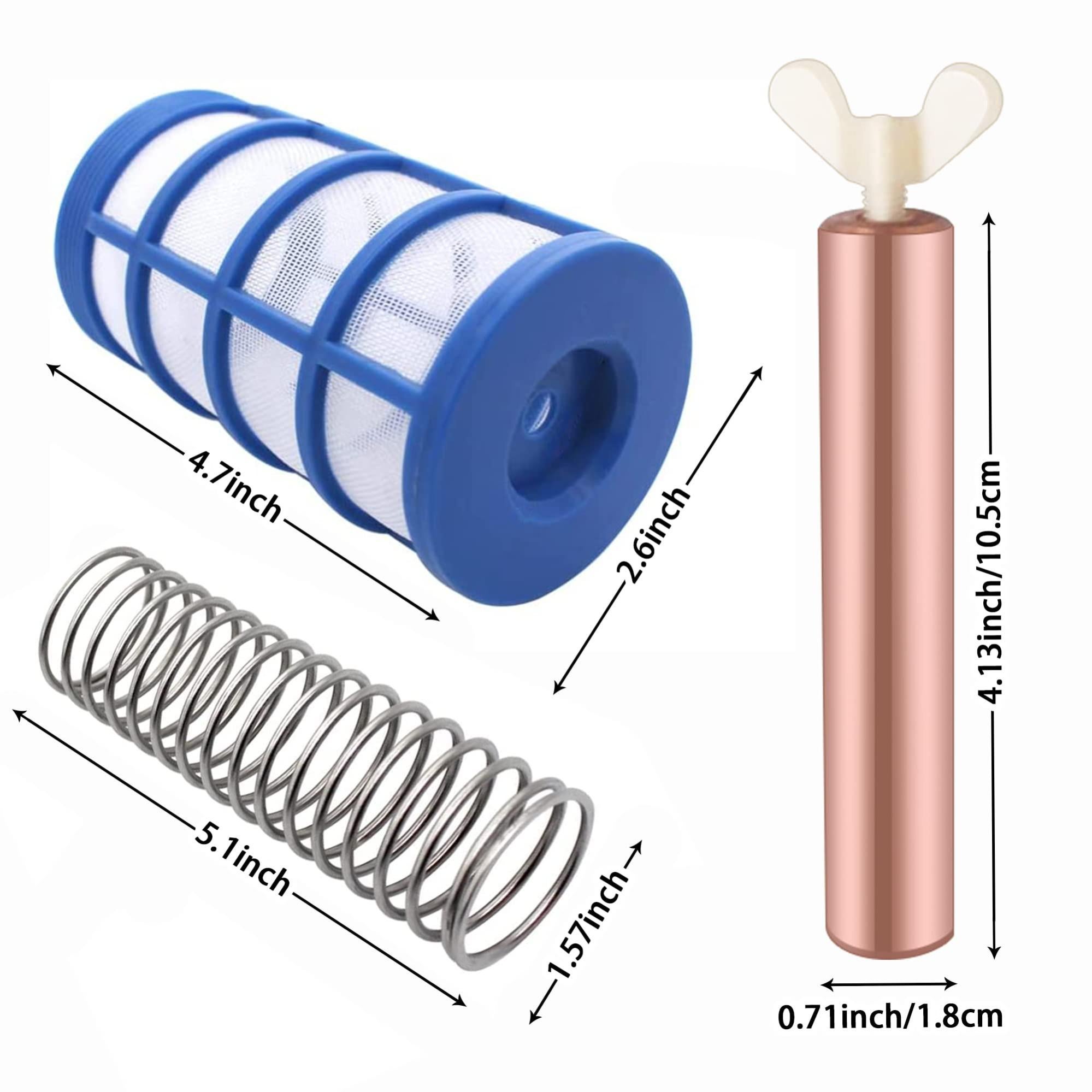Anodo Di Rame Solare Per Ionizzatore Piscina - Asta Ricambio 100x25mm Per Purificatore D'Acqua - Riduce Cloro E Algae - 4