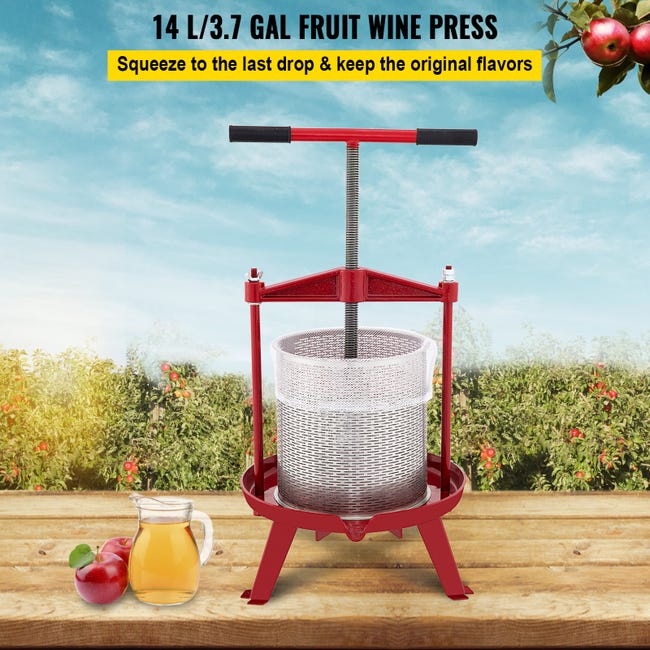 VEVOR Presse a vin a fruits, 14 L, presseur manuel en fonte pour