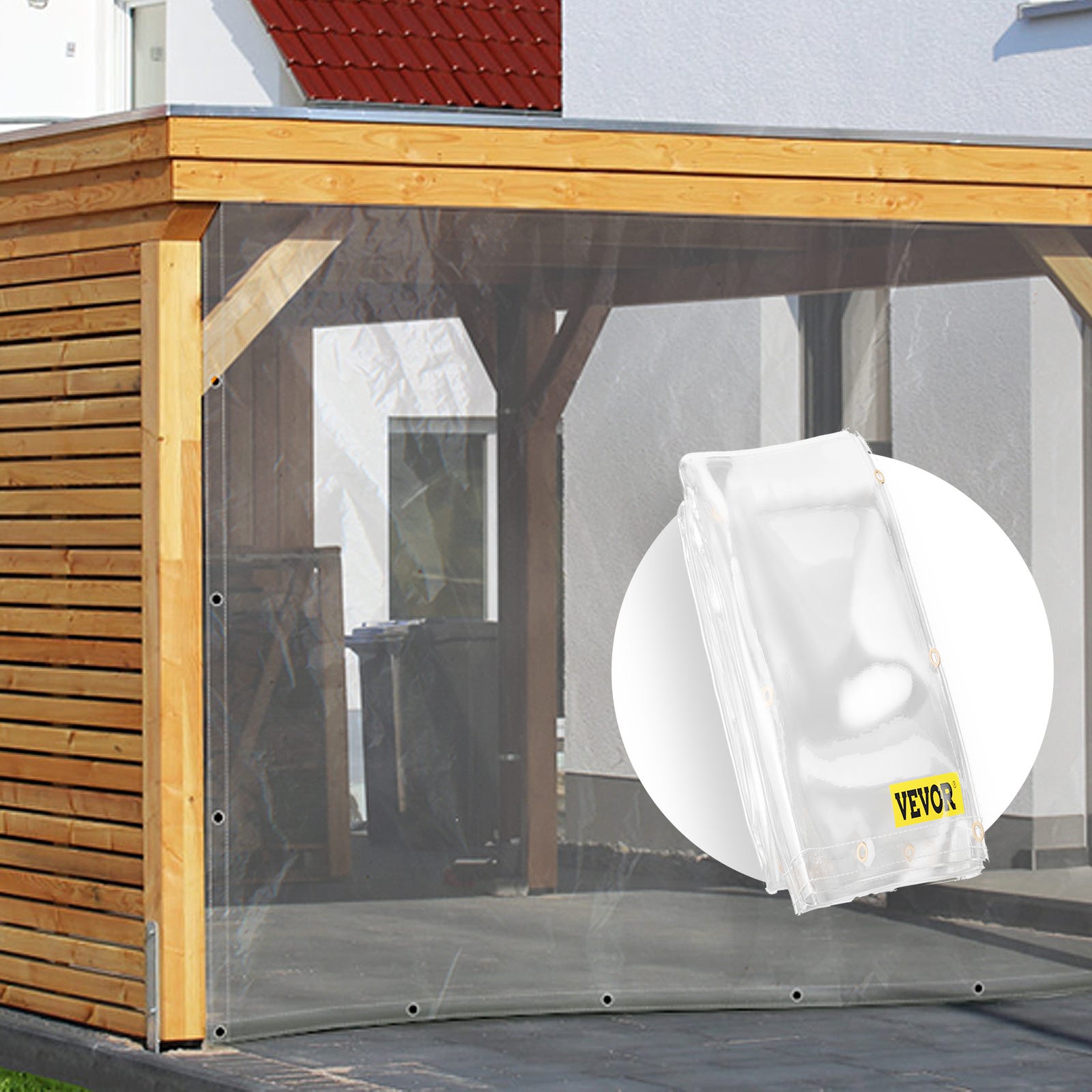 Bâche Transparente en PVC - VEVOR - 500 g-m² - 10 x 10 ft