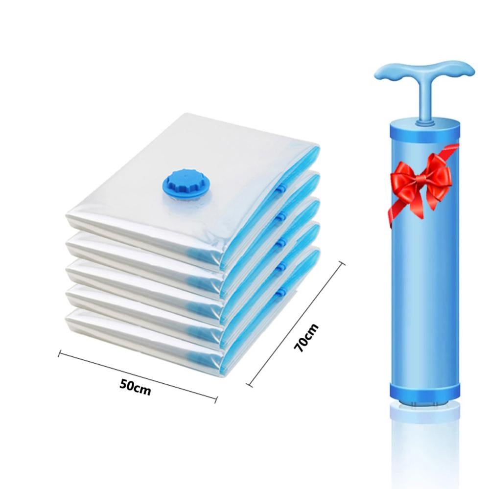 Sacs Sous Vide 6 Pièces Rangement Vetements - Compression 80% Espace 3L+3M Housse Réutilisable Protection Humidité Insectes