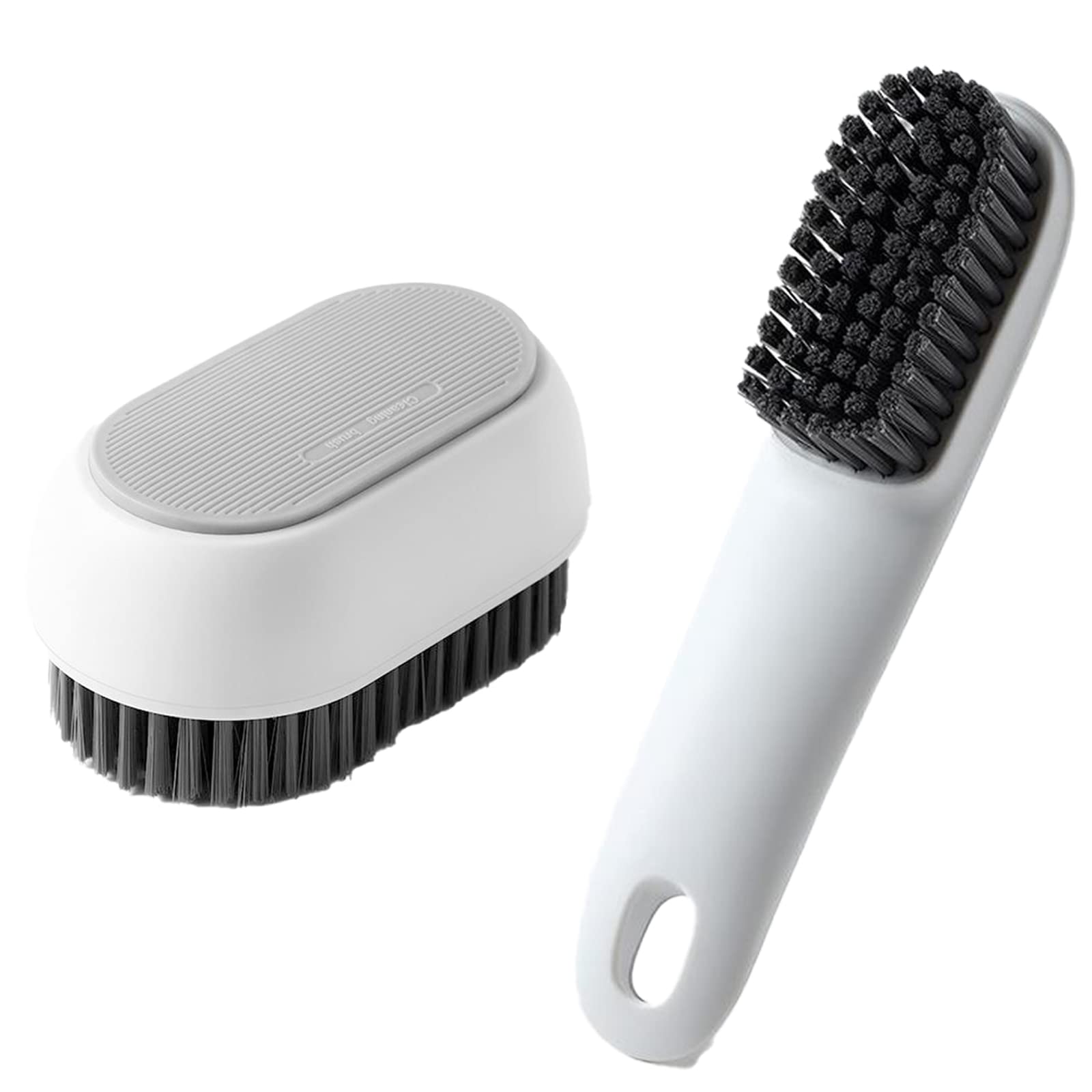 2 pièces brosse à linge brosse à chaussures brosse à poils doux brosse de  nettoyage domestique en nylon nettoyage quotidien soins petits outils, gris
