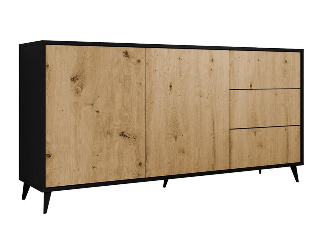 Mobile TV - 175 Cm - Colore Corpo: Rovere Artisan, Colore Frontale Rovere Artisan Nero Telire