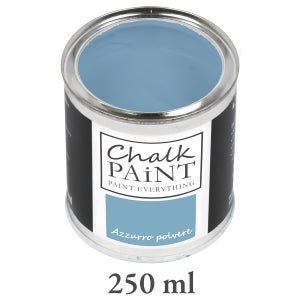 PECTRO Chalk Paint Vernice a Gesso 750ml + Pennello Tondo in Legno Pack - Pittura  per Mobili Senza Carteggiare - Chalk Paint Bianco e Colori per legno Efetto  Polvere (AZZURRO PASTELLO) 