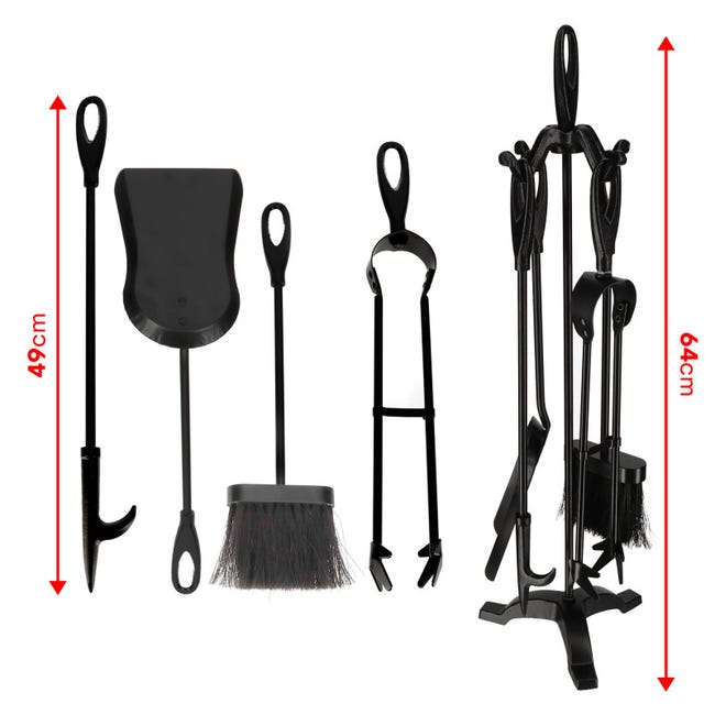 Porte-outils avec 4 outils de cheminée