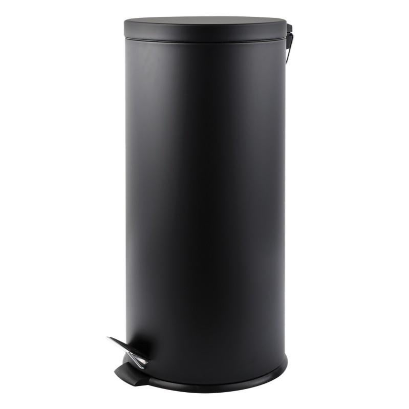Poubelle à Pédale De Cuisine Harbour Housewares - 30L Noir - Acier Inoxydable Rond