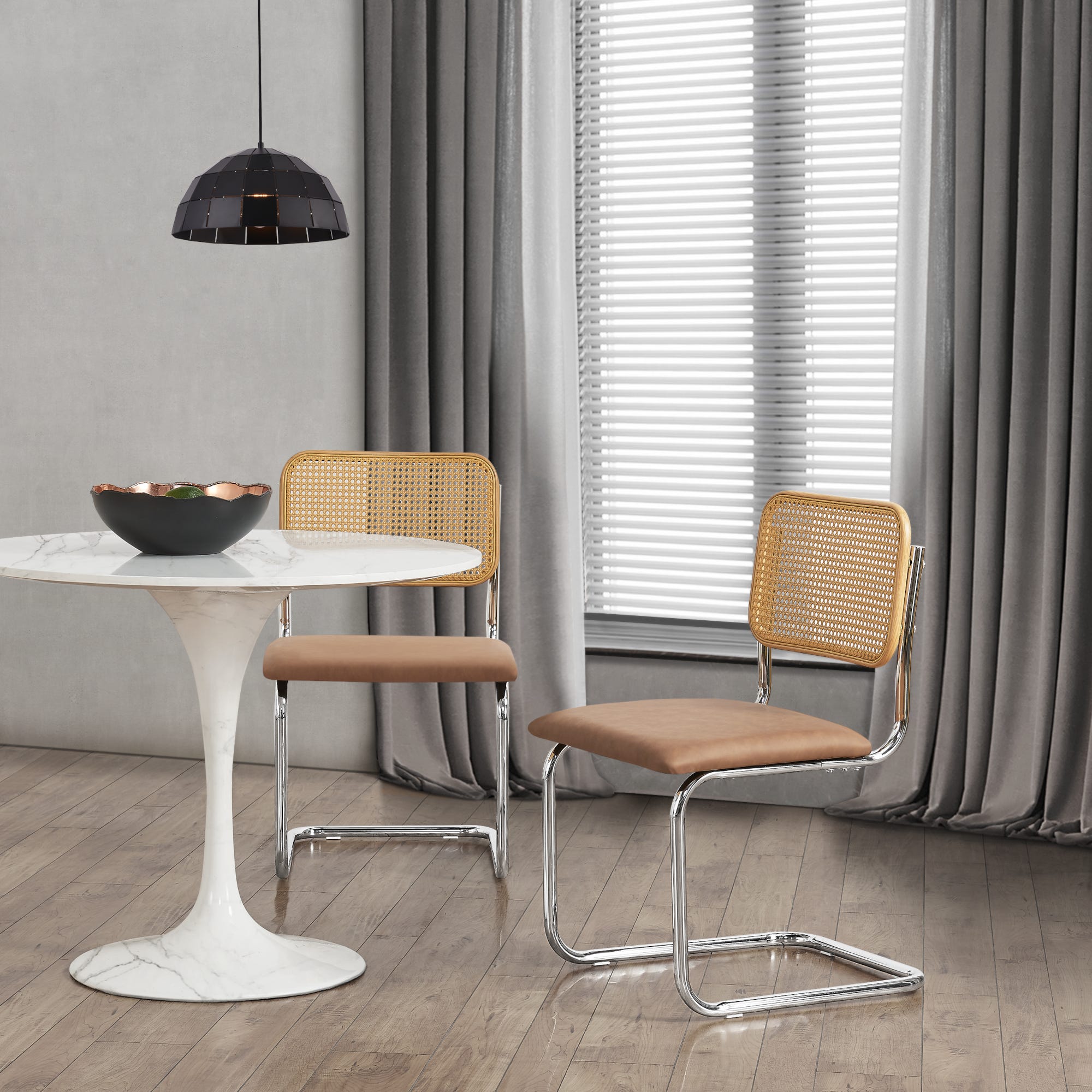 en.casa] Set de 2 Chaises Design Chaise de Cuisine Chaise de Salle à Manger  Plastique Blanc 83 x 54 x 48 cm