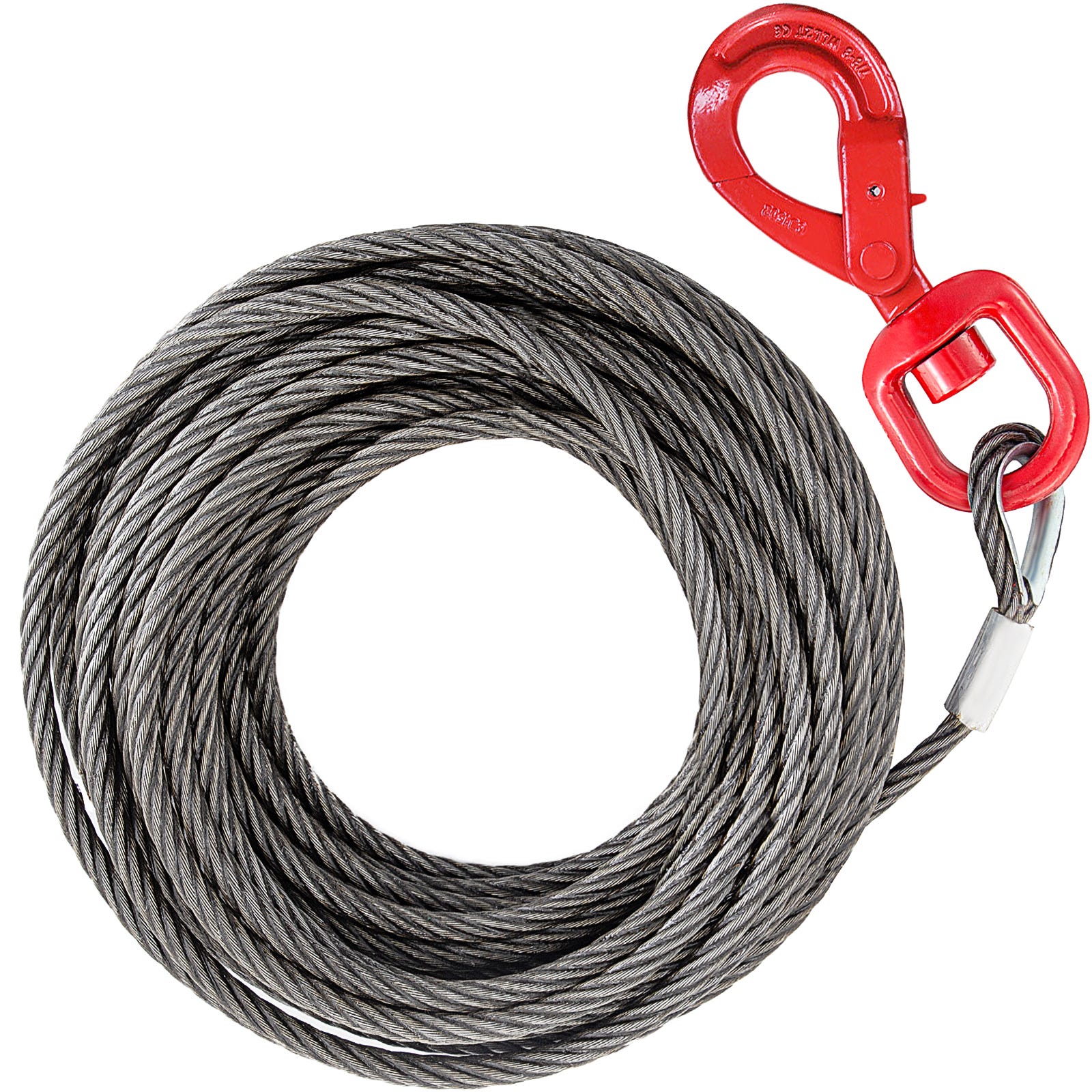 VEVOR Corde de Treuil 10mm x 30m, Cable en Acier Galvaniser 2