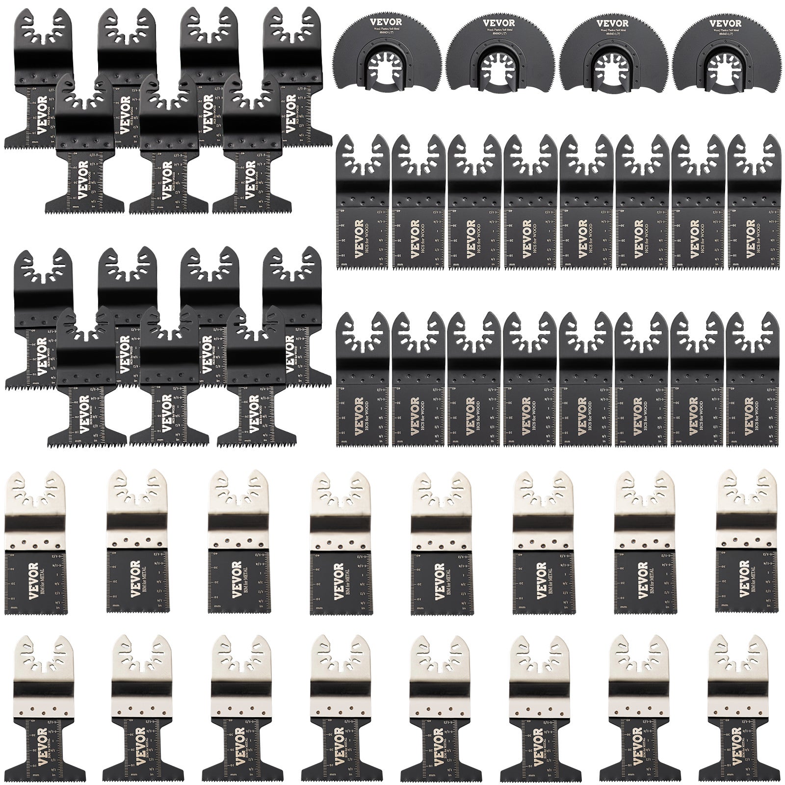 VEVOR Lames de Scie Oscillante 30PCS Lames Outil Multifonction