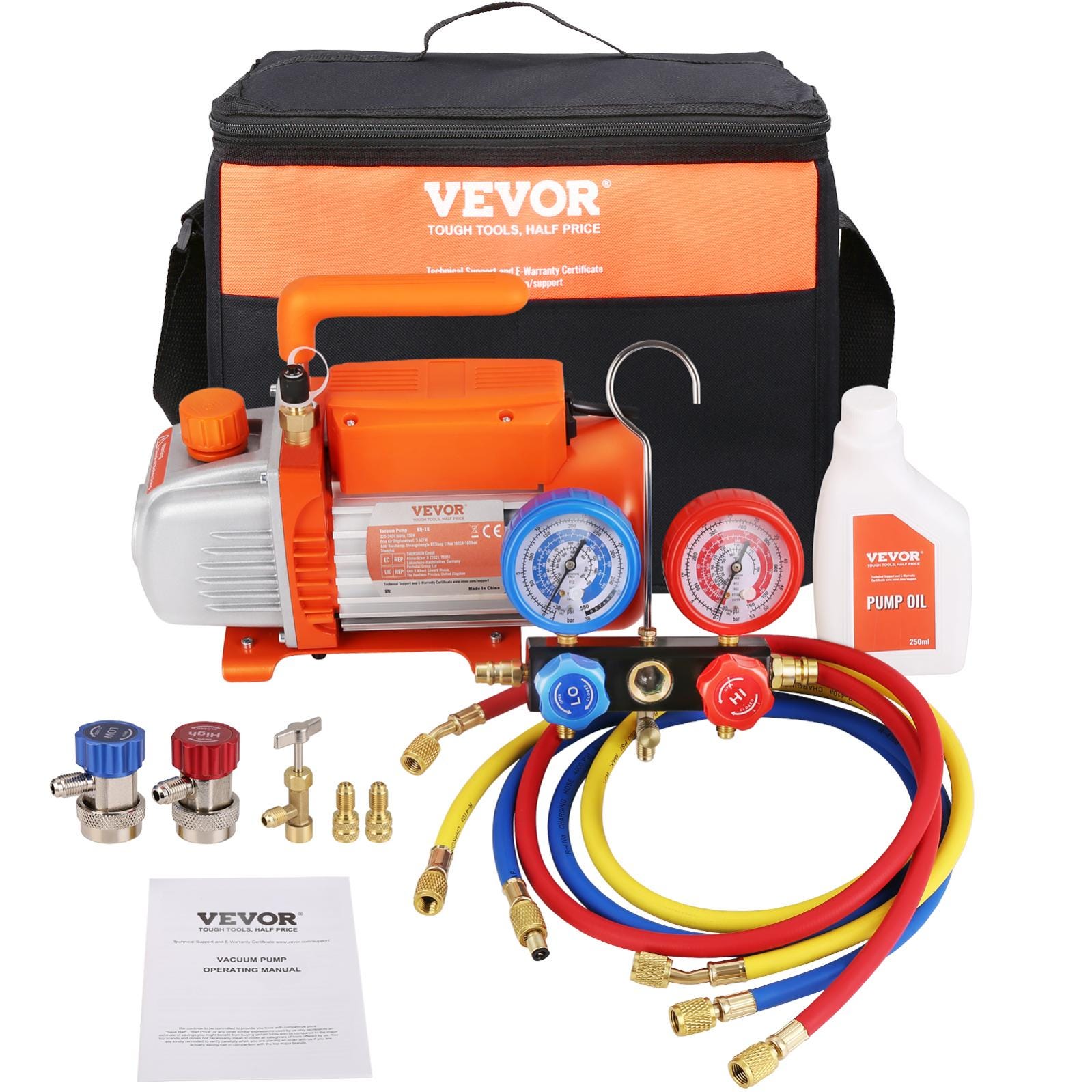 VEVOR Kit de Recharge de Réfrigérant de Climatisation R134A R22