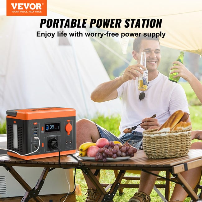 NOVOO Generateur Electrique Portable 296Wh 80000mAh, 1 Sorties CA
