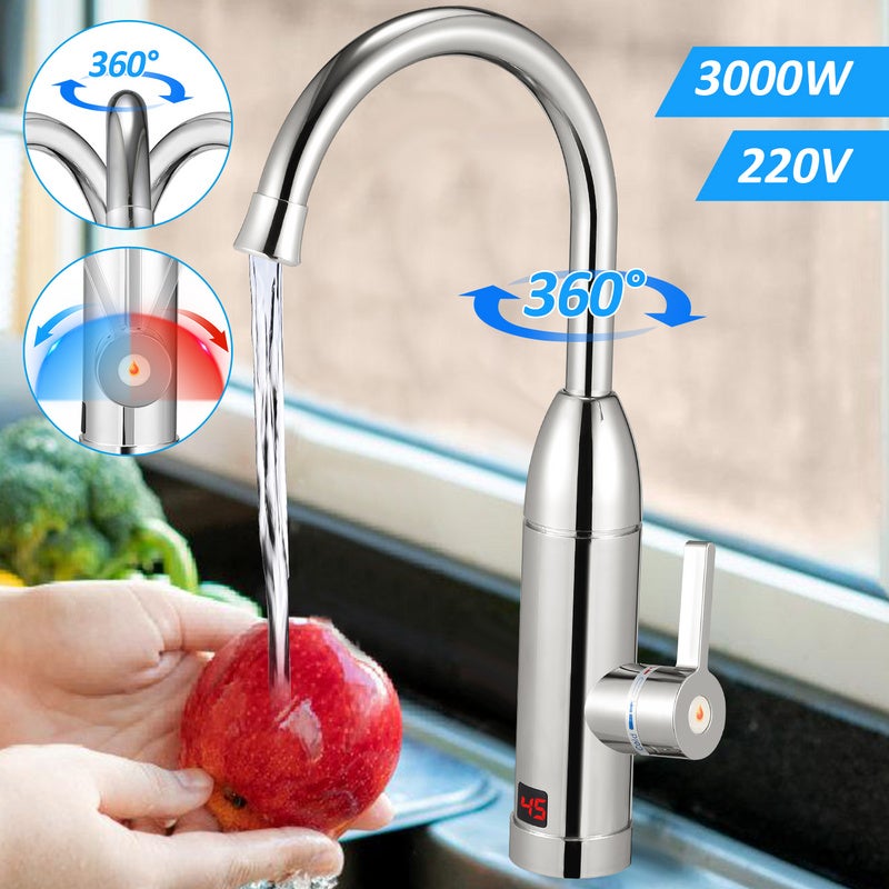 Robinet de chauffe-eau électrique 220V 3000w 30-60 avec voyant lumineux /  écran LCD robinet chauffant