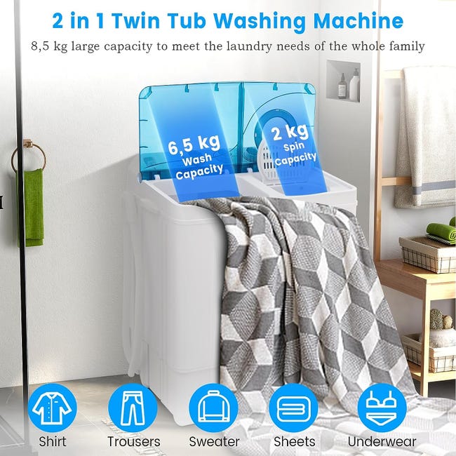 Mini Machine à laver 2kg – Alliage Plastique – Pliable – NAS AND PARTNERS