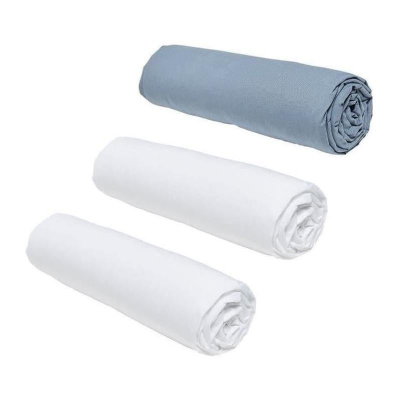 Divine Textiles Lot 2 Draps-Housses Couffin 100% Coton Égyptien Blanc – 30x74 Cm, OEKO-TEX