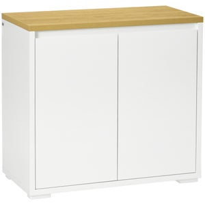 Mueble de entrada PARMA roble y blanco lacado
