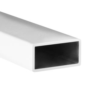 Perfil de Aluminio Blanco - Tubo rectangular - x4 unds - 1'50m