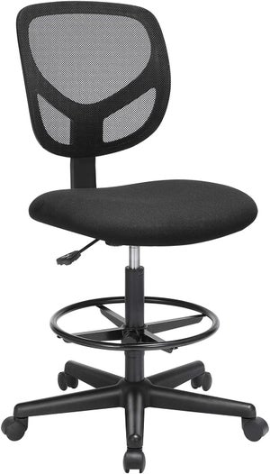 Tabouret chaise ergonomique siège assis genoux sur roulettes réglable  synthétique noir BUR04100