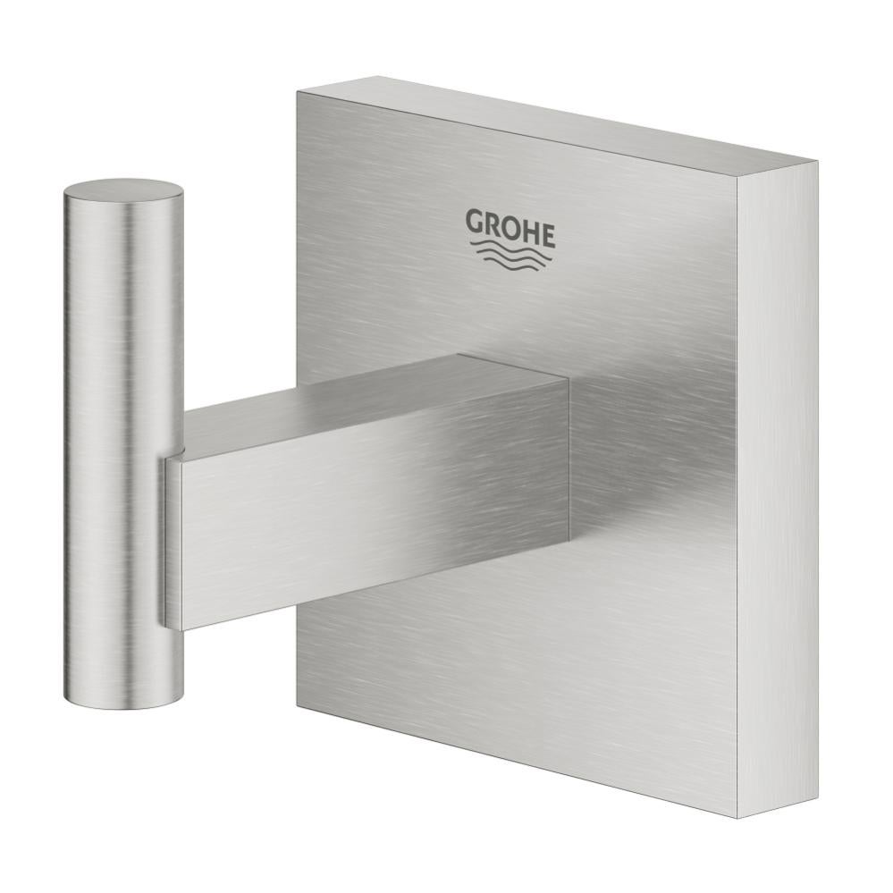 Barre Patère Murale GROHE Start Cube - Noir Mat Fixation Collée Ou Visée
