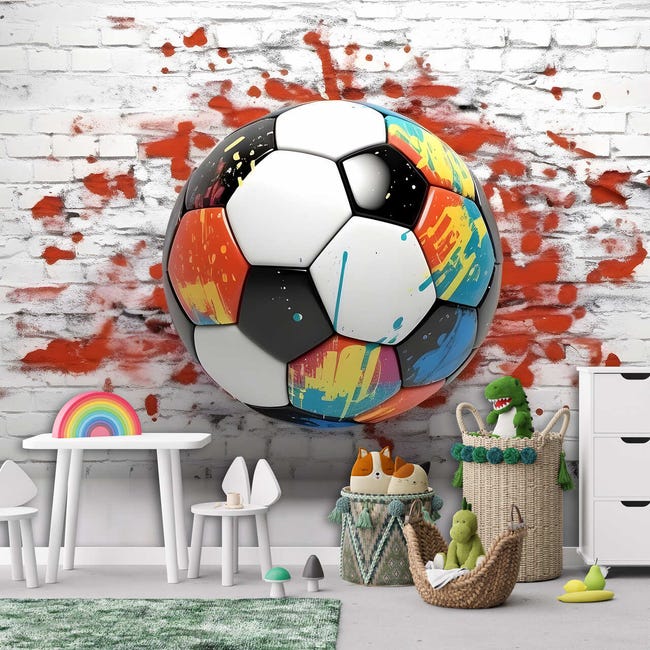 Papier peint boule de feu de Football, papier peint mural