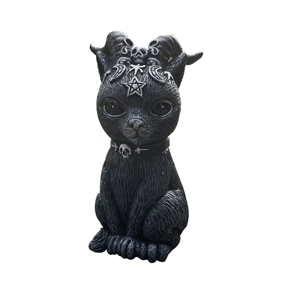 Gnomo da giardino Statue Decorazioni per esterni Gatto nero