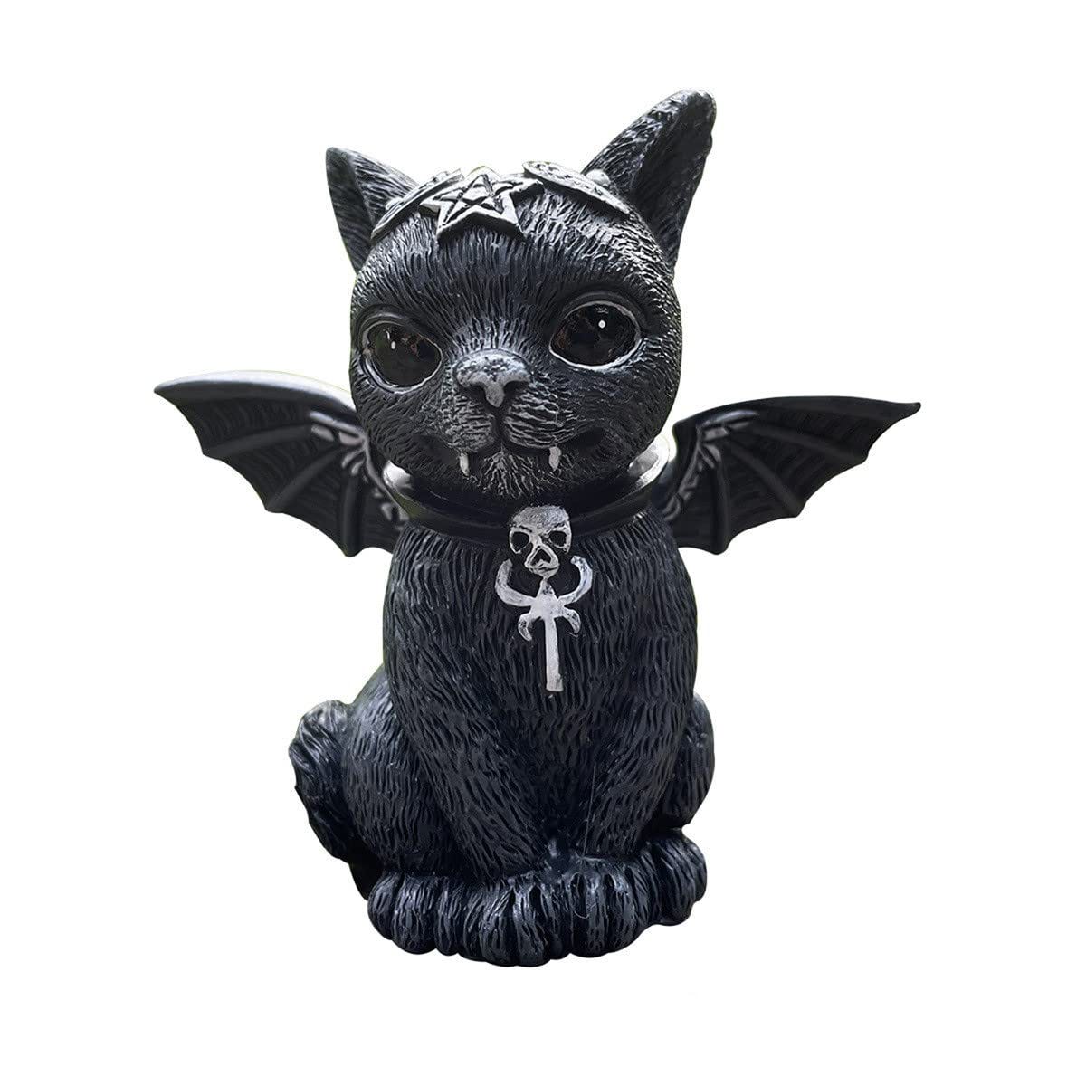 Statua del gatto - Statua del gatto nero per le decorazioni del patio  esterno - Statua del gatto nero per la decorazione di Halloween